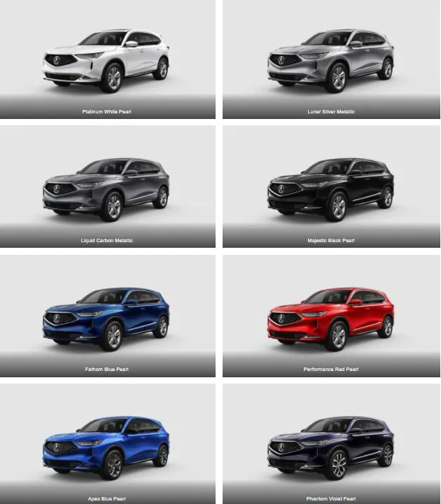 Acura MDX Color 
